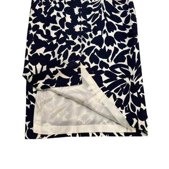 Vintage GIVENCHY 80s Blue White Floral Dress Button Detail Made In France - Picture 8 of 11